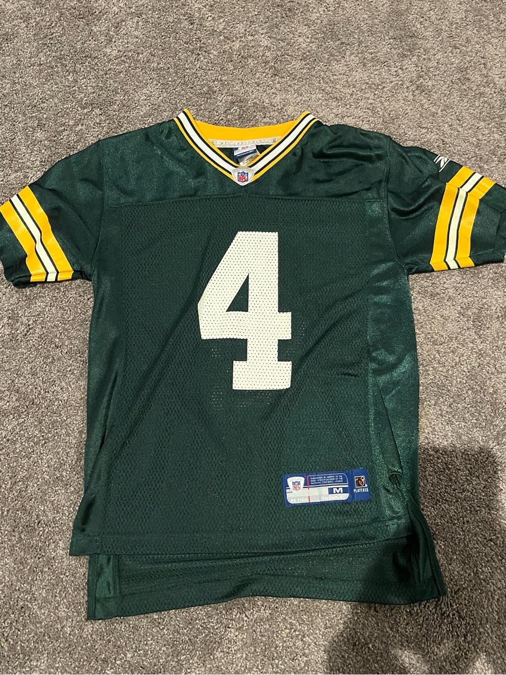 Green Bay Packers Brett Favre #4 Authentic NFL Jersey, Women/Kid Medium